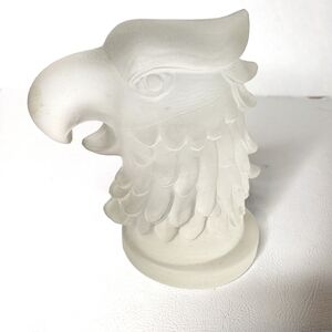Vintage Frosted Eagle Falcon Head Bust